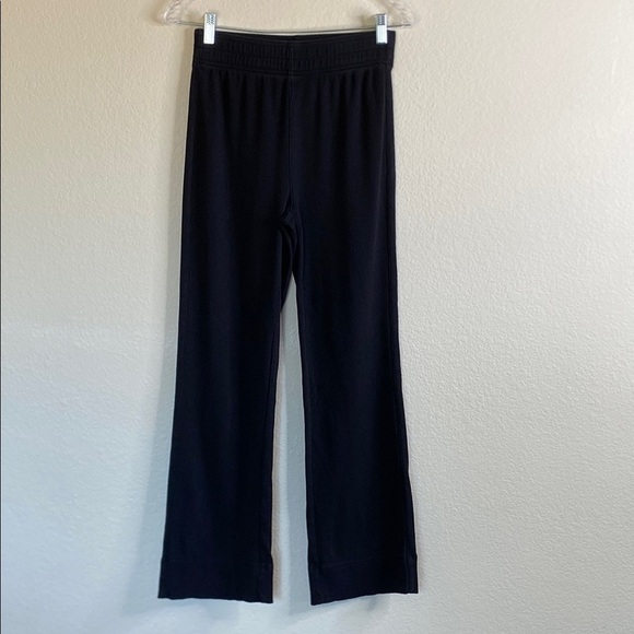 Everlane black ribbed flare pant Sz small EUC - Picture 2 of 7